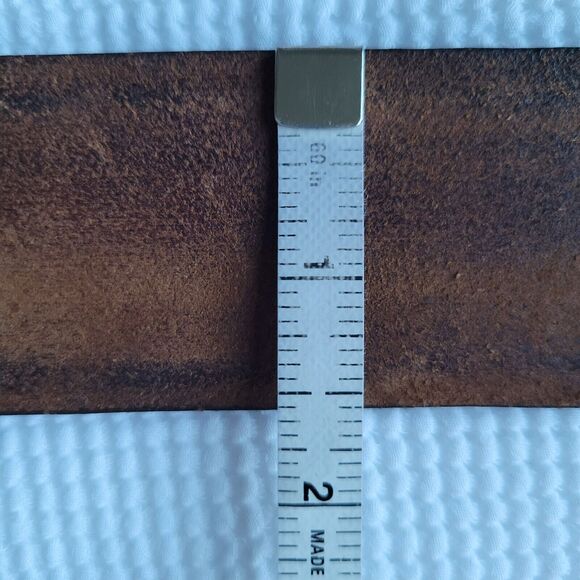 Vtg HICKOK Smooth Brown Leather Belt Sz 31 1.5\